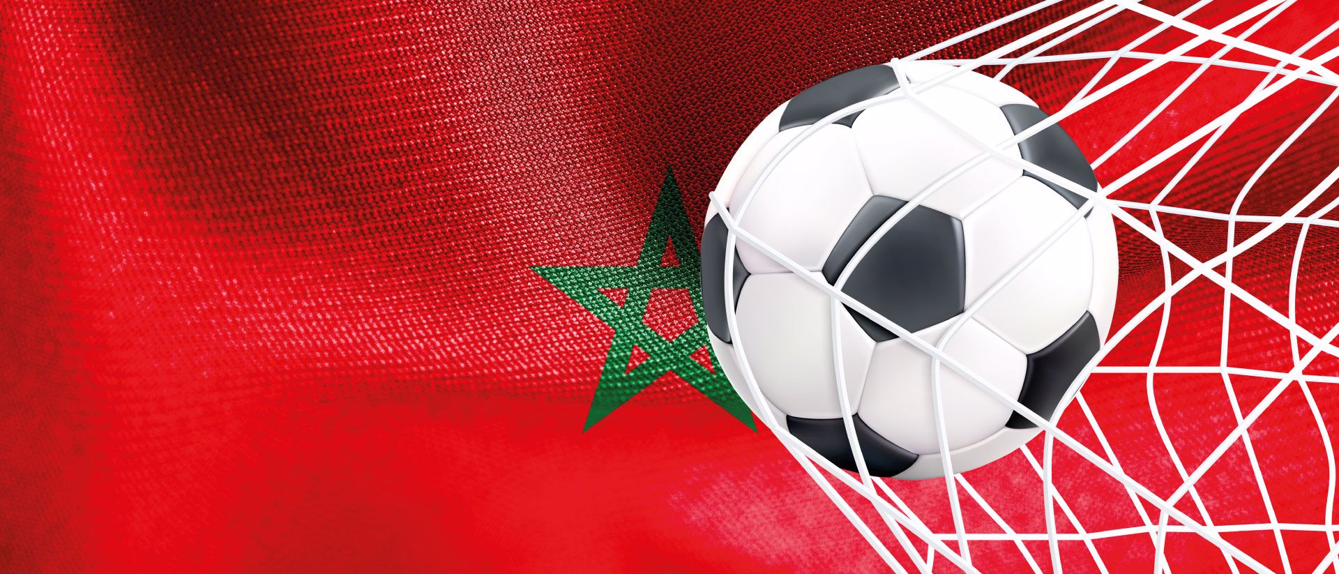 Bandeira de Marrocos e bola de futebol
