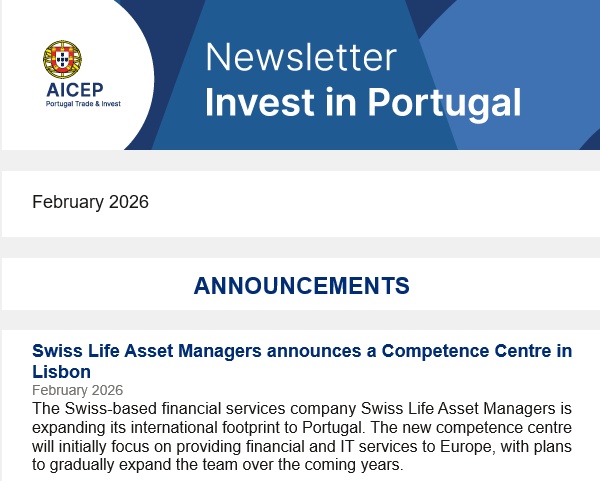 Newsletter Invest in Portugal
